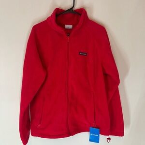 Columbia Women's Red Full Zip Fleece